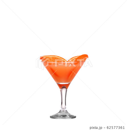 Orange cocktail cutout, isolated on white Orange cocktail cutout, isolated on white 62577361