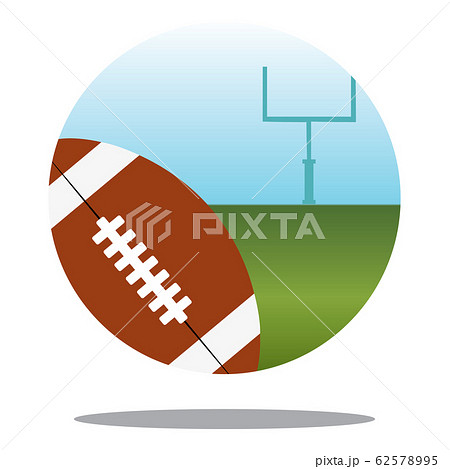 American Football ball and field 62578995