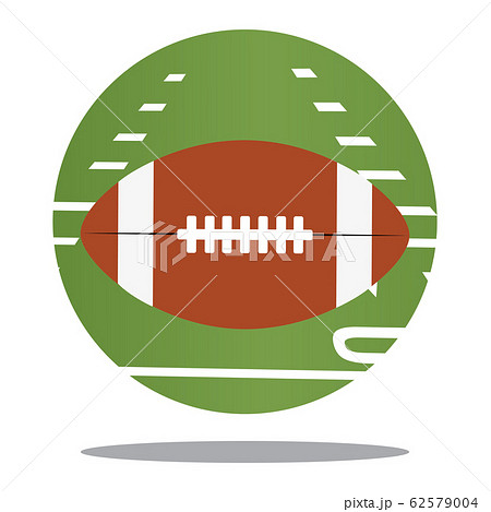 American football ball in a button 62579004