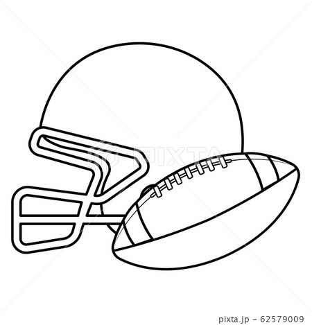 Helmet and american football ball Helmet and american football ball 62579009