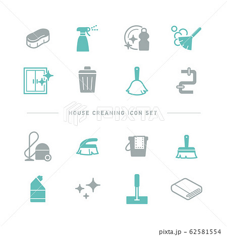 HOUSE CLEANING ICON SET 62581554