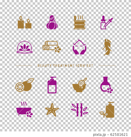 BEAUTY TREATMENT ICON SET 62581621