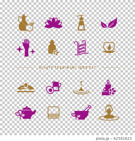 BEAUTY TREATMENT ICON SET 62581623