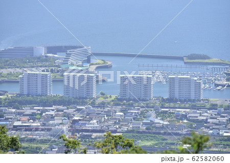 【都市風景イメージ】愛知県蒲郡市の俯瞰風景 62582060
