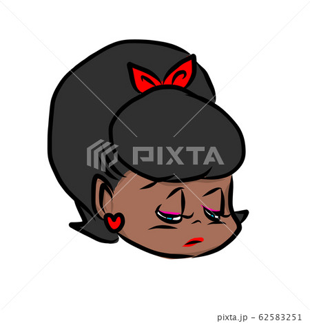 ガッカリPOPガール表情/ブラックヘアー/小麦色ちゃん 62583251