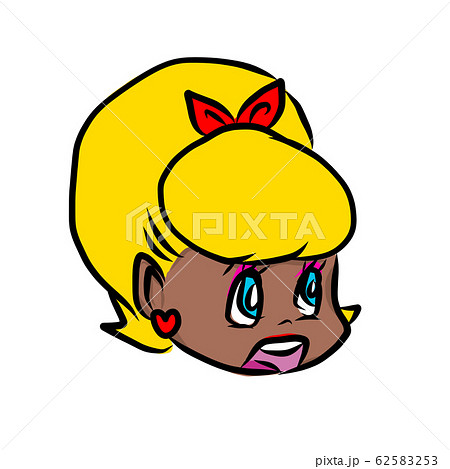 ビックリPOPガール表情/ブロンドヘアー/小麦色ちゃん ビックリPOPガール表情/ブロンドヘアー/小麦色ちゃん 62583253