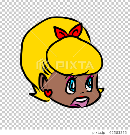 ビックリPOPガール表情/ブロンドヘアー/小麦色ちゃん ビックリPOPガール表情/ブロンドヘアー/小麦色ちゃん 62583253