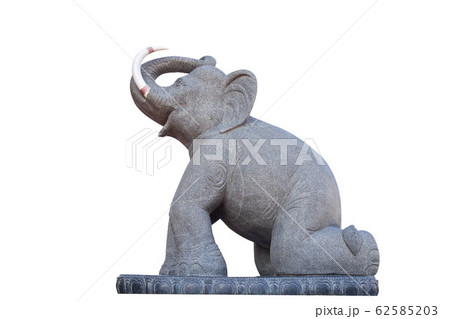 marble elephant isolated on White Background. marble elephant isolated on White Background. 62585203
