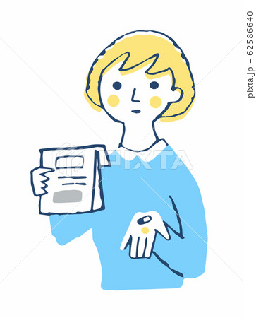 薬を持つ女性　持病 62586640