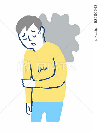 だるい　体調不良の男性 62586642