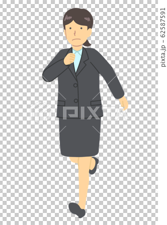  A woman in a running suit 62587591