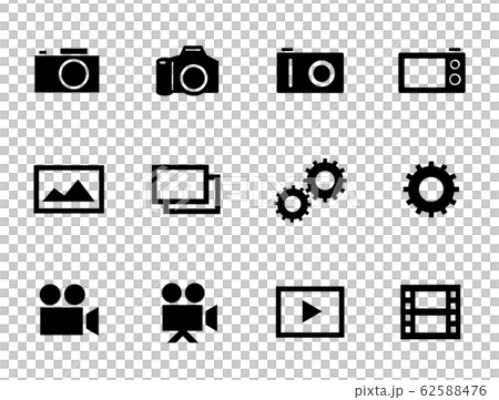 Icon set for camera, photo, video, etc. 62588476