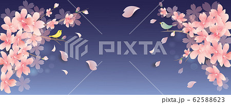 春 花 桜 ベクター Spring Cherry Blossom Vector Backgroundのイラスト素材