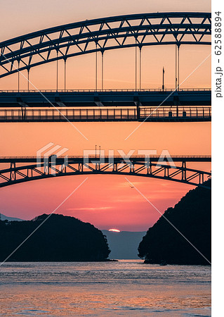 西海橋の夜明け 西海橋の夜明け 62588894