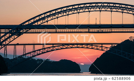 西海橋の夜明け 62588906