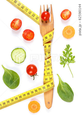 Wooden fork wrapped tape measure 62590144