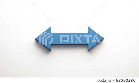 Turning arrow blue color. 3D icon rendering illustration 62590236