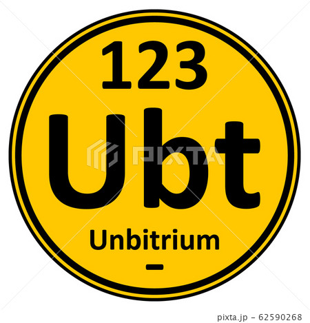Periodic table element unbitrium icon. Periodic table element unbitrium icon. 62590268