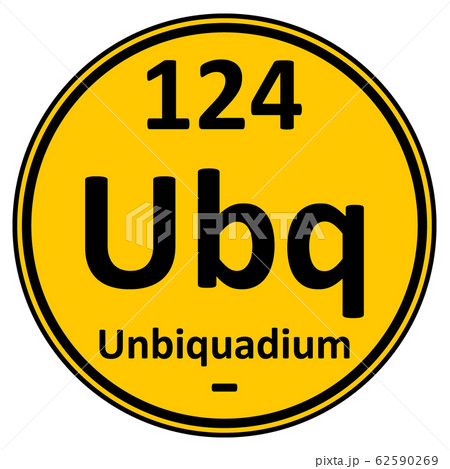 Periodic table element unbiquadium icon. 62590269