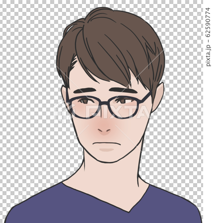 目と鼻が腫れた男性 62590774