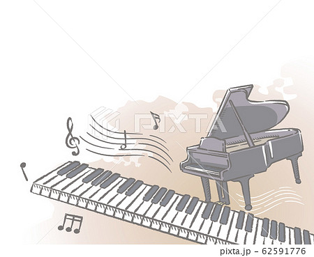 ピアノがテーマの背景素材のイラスト素材