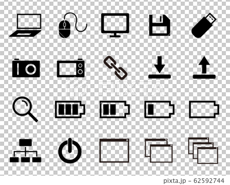 Business icon set for PC, mouse, digital camera, etc. 62592744