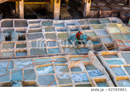 モロッコ フェズ旧市街 皮なめし工房 モロッコ フェズ旧市街 皮なめし工房 62593861