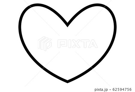 ハートのベクターアイコン 白背景のイラスト素材