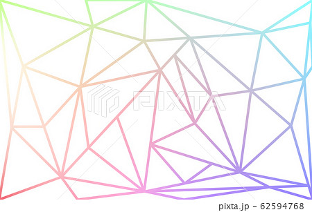 ポリゴンのベクターアイコン 虹色の線のイラスト素材