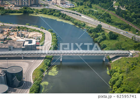 Beautiful summer panoramic landscape. Bird's-eye 62595741