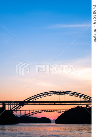 西海橋の夜明け 西海橋の夜明け 62598643