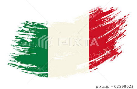Italian flag grunge brush background. Vector illustration. 62599023
