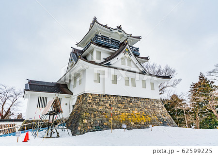 日本の冬 秋田県横手市 雪景色の横手城跡 日本の冬 秋田県横手市 雪景色の横手城跡 62599225