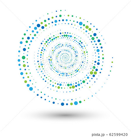 Halftone spiral as icon or background. Abstract 62599420