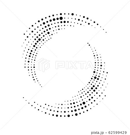 Spiral dots backdrop. Halftone shapes, abstract 62599429
