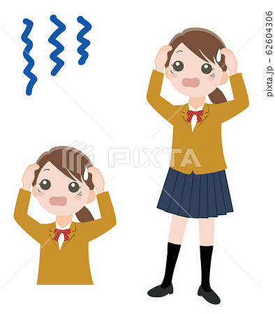 女の子_頭を抱える 女の子_頭を抱える 62604306