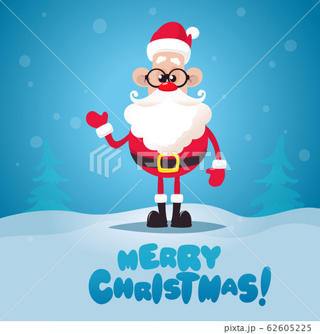 Cute cartoon Santa Claus delivering gifts in big Cute cartoon Santa Claus delivering gifts in big 62605225