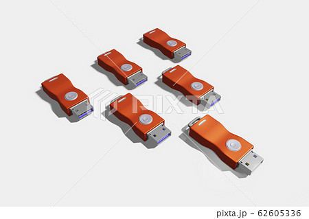 USBメモリ(3DCG：白バック) 62605336