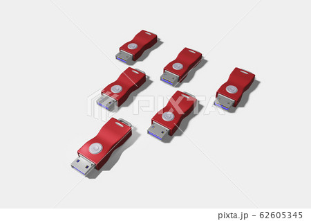 USBメモリ(3DCG:白バック) USBメモリ(3DCG:白バック) 62605345