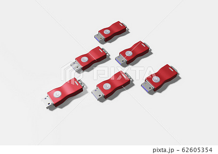 USBメモリ(3DCG：白バック) 62605354