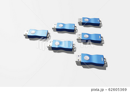 USBメモリ(3DCG：白バック) 62605369
