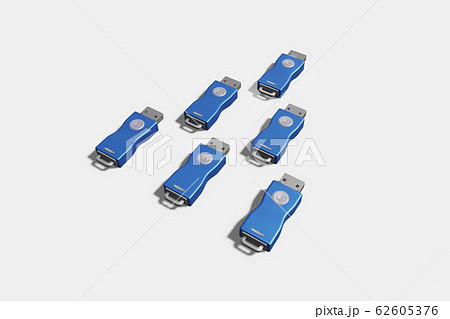 USBメモリ(3DCG：白バック) 62605376