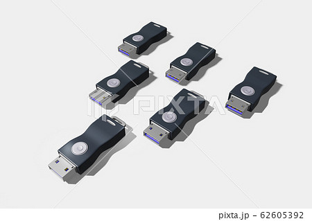 USBメモリ(3DCG：白バック) 62605392