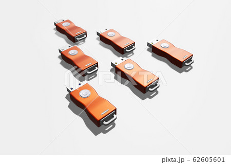 USBメモリ(3DCG：白バック) 62605601
