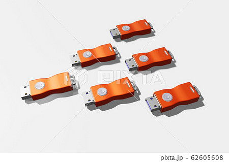 USBメモリ(3DCG:白バック) USBメモリ(3DCG:白バック) 62605608
