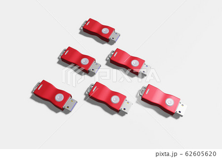 USBメモリ(3DCG：白バック) 62605620