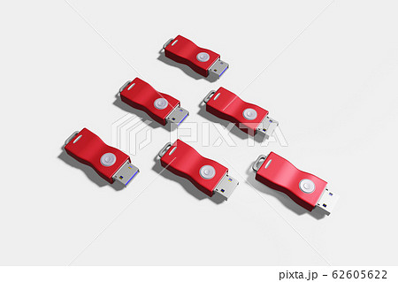 USBメモリ(3DCG：白バック) 62605622