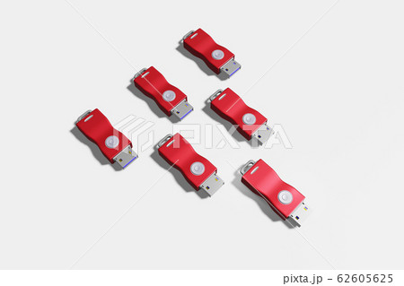USBメモリ(3DCG：白バック) 62605625