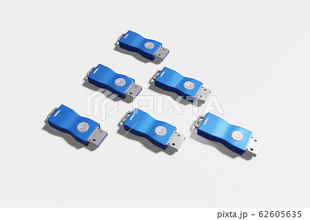 USBメモリ(3DCG：白バック) 62605635
