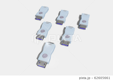 USBメモリ(3DCG：白バック) 62605661